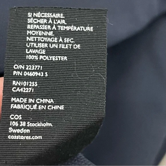 COS Navy Layered Midi Dress Size 4 Minimalist Modern Workwear - Picture 11 of 11